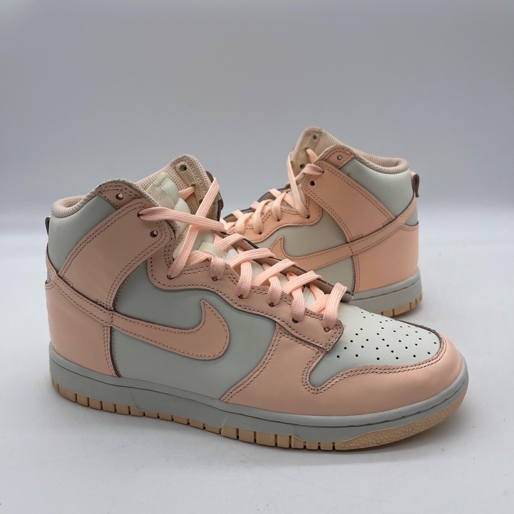 Nike Dunk High DD1869-104 Womens Size 9 High-top Shoes Sail Crimson Tint Sneaker